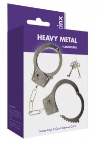 HEAVY METAL HANDCUFFS - klasyczne, metalowe kajdanki 