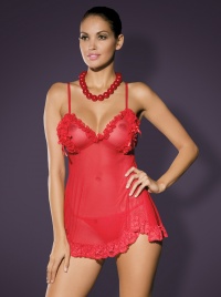 Obsessive - JOANNA CHEMISE - koszulka babydoll + stringi