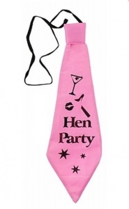 PARTY FUN  - krawat z napisem HEN PARTY