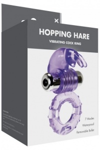 HOPPING VIBRATION RING - żelowy pierścień na penisa - 7 funkcji wibracyjnych