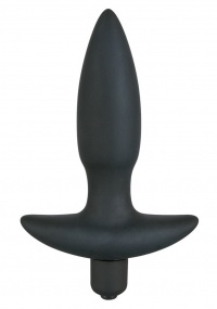 BLACK ANAL VIBE PLUG - silikonowy wibrator analny - 5 programów