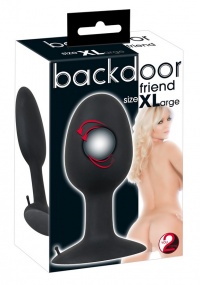 BACKDOOR BUTT PLUG size XL - wtyczka analna  z wibrującą kulką