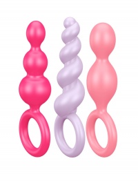 SatisFyer - ANAL PLUGS - zestaw 3 specjalistycznych plugów analnych