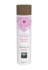 SHIATSU BODY SENSATION MASSAGE OIL INDIAN ROSE AND ALMOND OIL - erotyczny olejek do masażu