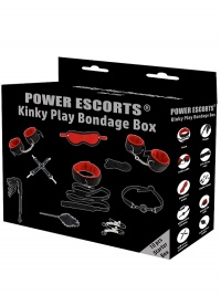 KINKY PLAY BONDAGE BOX - 10 elementowy zestaw  gadżetów BDSM
