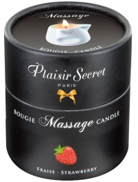 PLAISIR SECRET MASSAGE CANDLE STRAWBERRY - erotyczna świeca do masażu