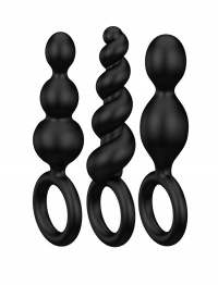 SatisFyer - ANAL PLUGS - zestaw 3 specjalistycznych plugów analnych