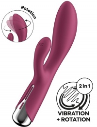 SatisFyer SPINNING RABBIT VIBE - ekskluzywny wibrator G spot / ładowarka 