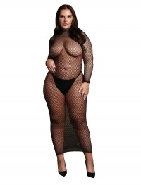 LE DESIR - BODYSTOCKING LONG DRESS PLUS SIZE -długa sukienka z siateczki